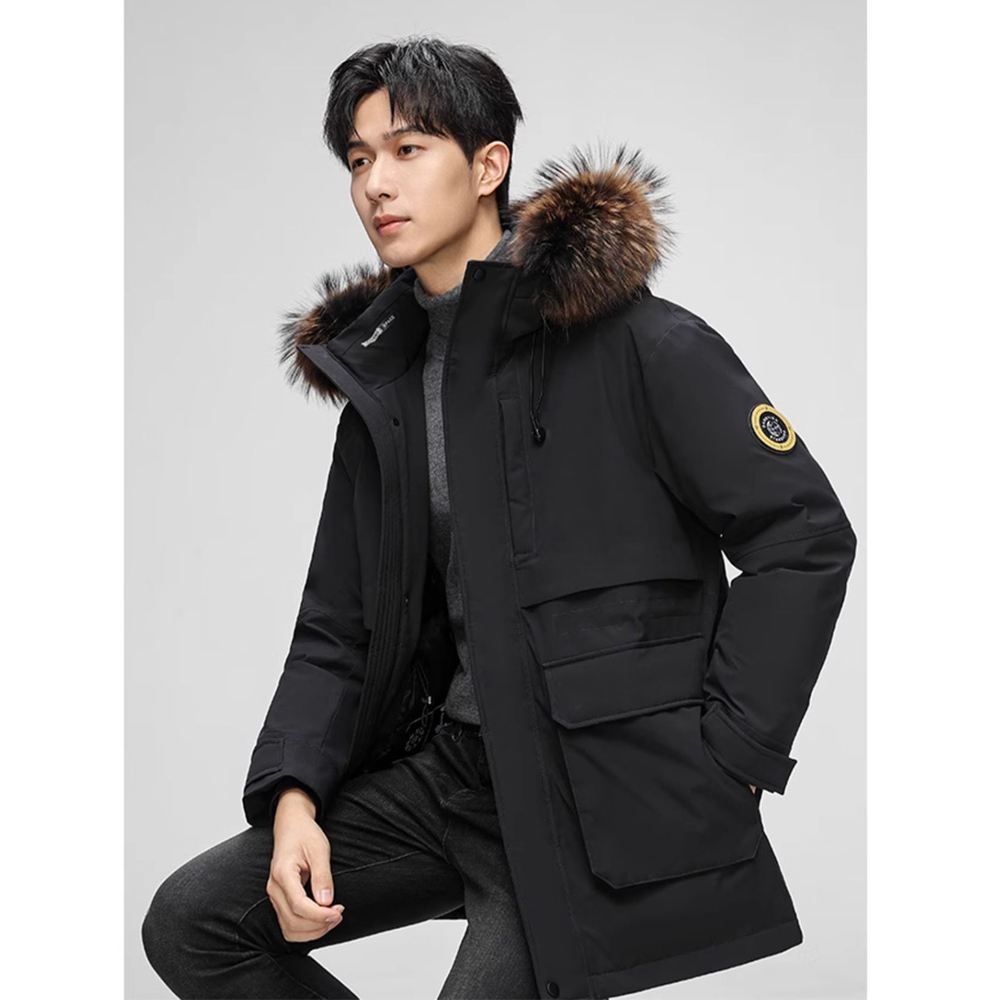 雪中飞新款加绒痞帅鹅绒加厚男士羽绒服 9811