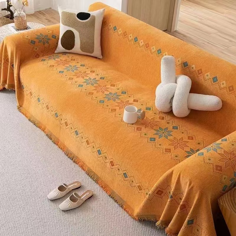 网红爆款雪尼尔沙发巾全盖布防猫爪四季通用沙发垫盖巾沙发毯防尘