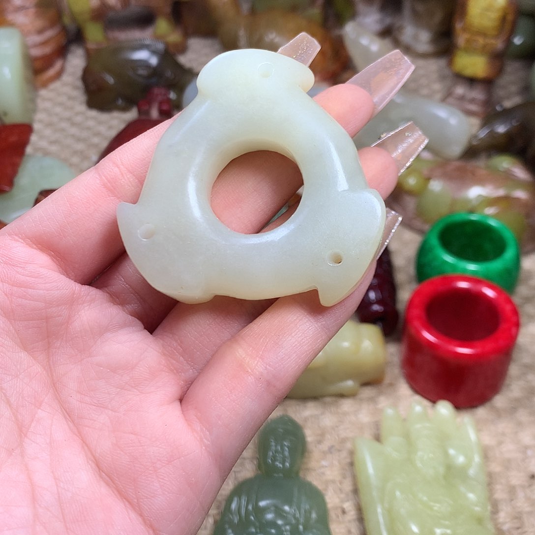 白玉菩提吊坠挂件