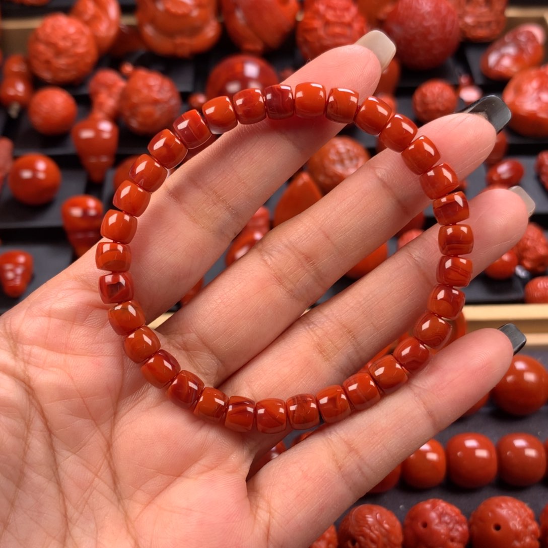 未镶嵌直切手串6mm➕南红玛瑙