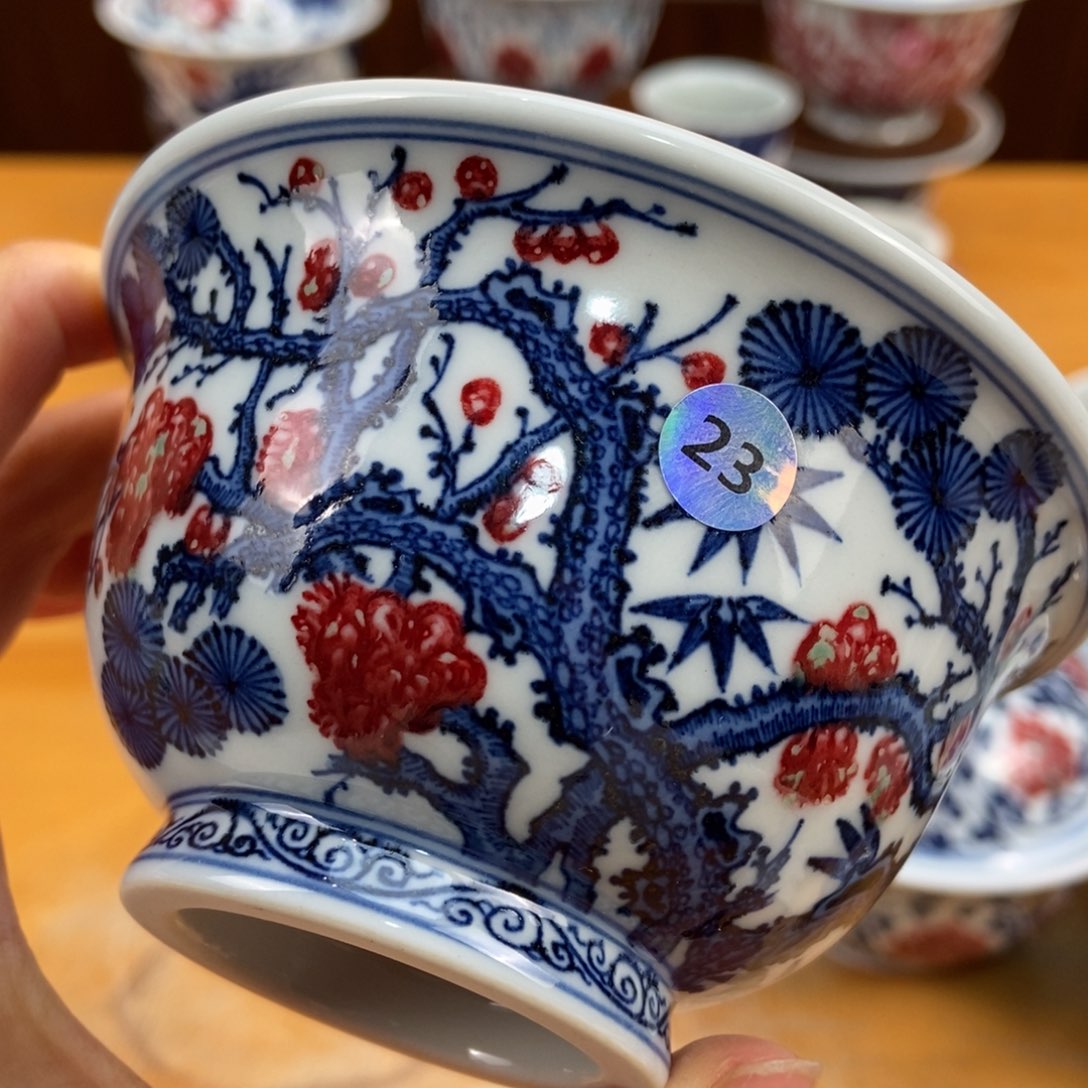 手绘现代茶具非古董