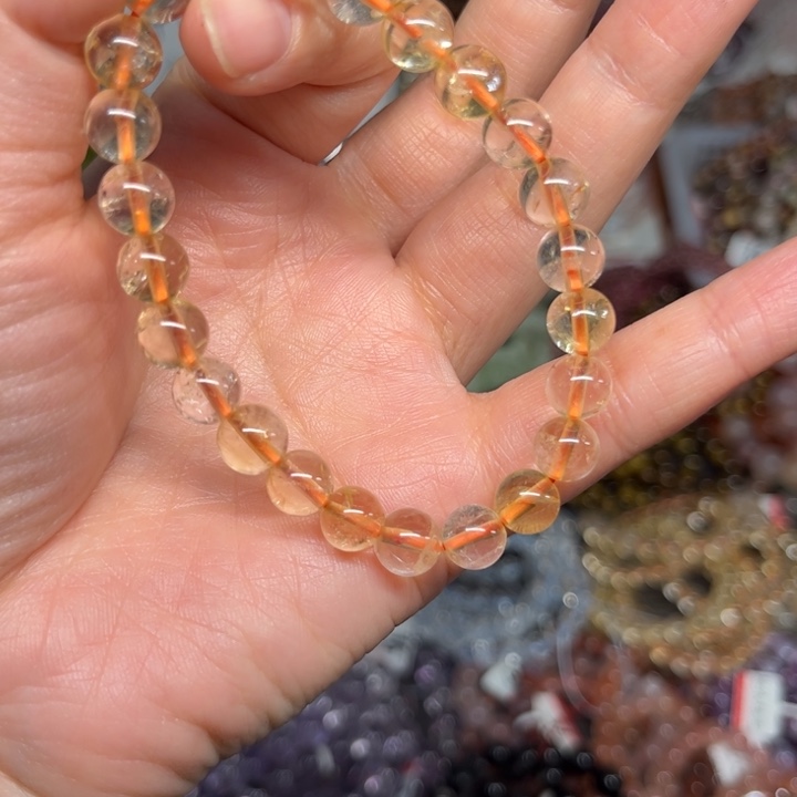 水晶手链未镶嵌黄水晶18