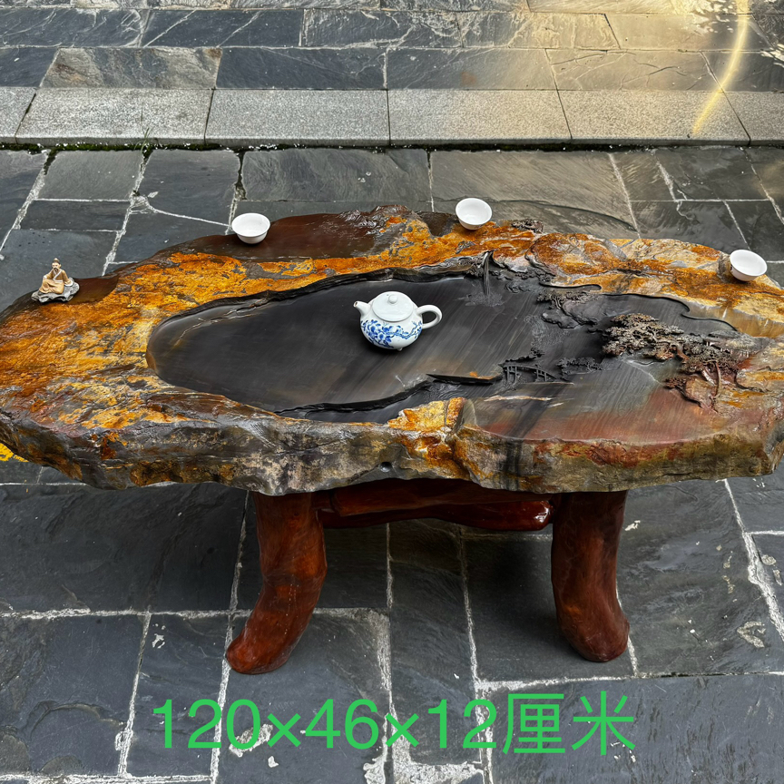 肇庆端砚石头茶盘悦目茶海茶台绿端紫端宋坑厂家厂销茶盘实景拍摄