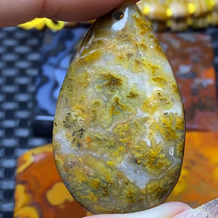 玛瑙/玉髓颈饰足银镀金镶嵌