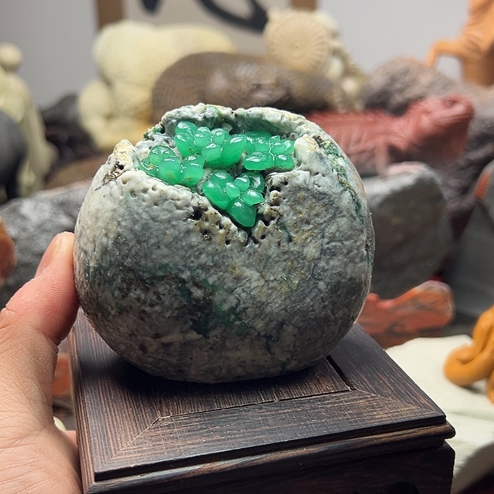 四川石雅安绿摆件