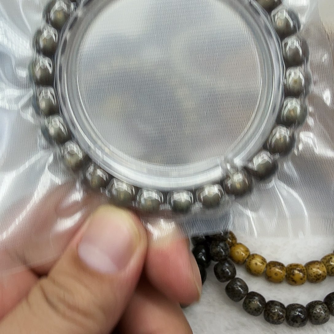 星月菩提手串56高端黑冰星月菩提单圈0.9