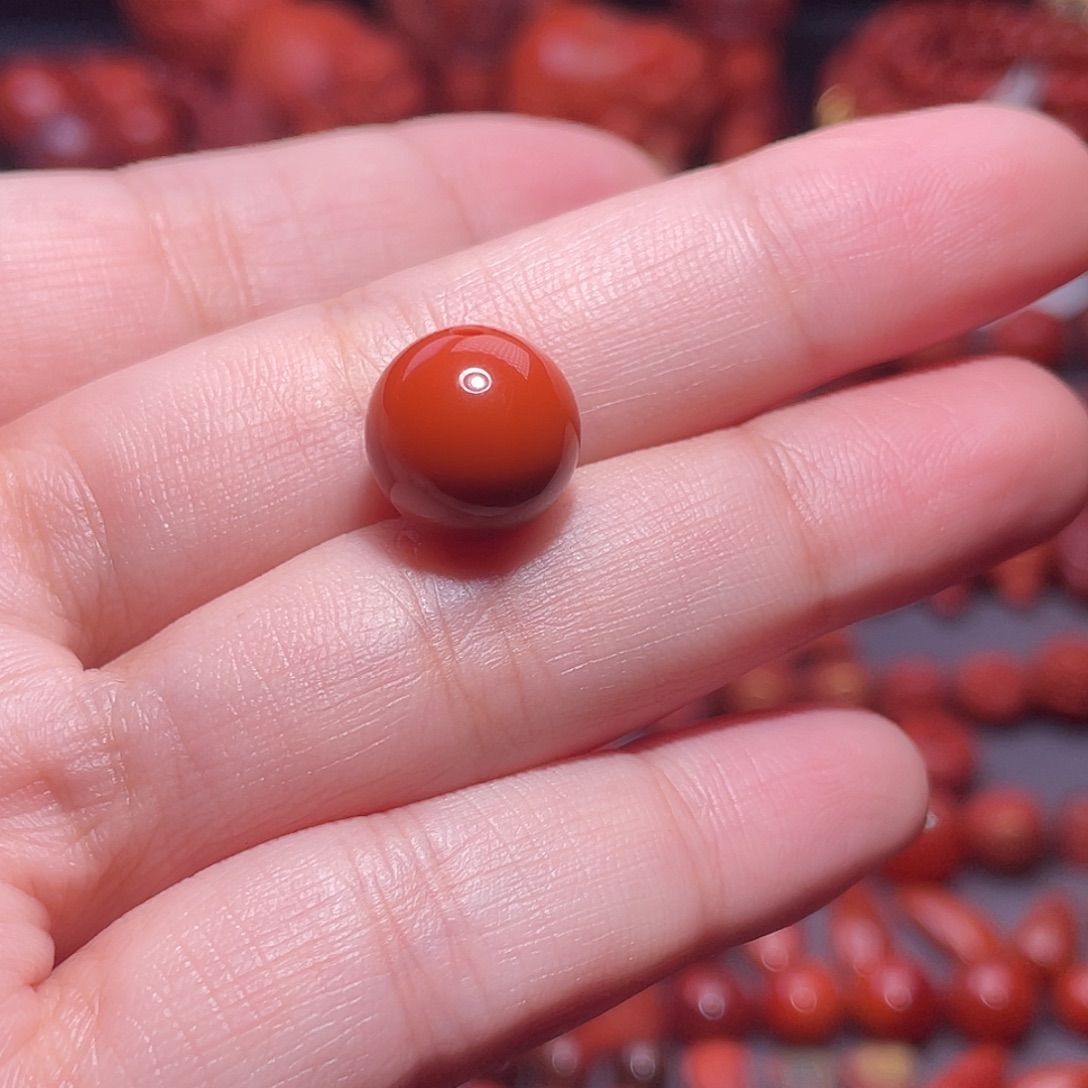 柴***s南红玛瑙未镶嵌单珠12.2