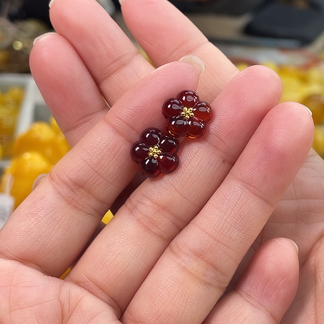 琥珀银S925镶嵌珠宝奇石多样性发其一h