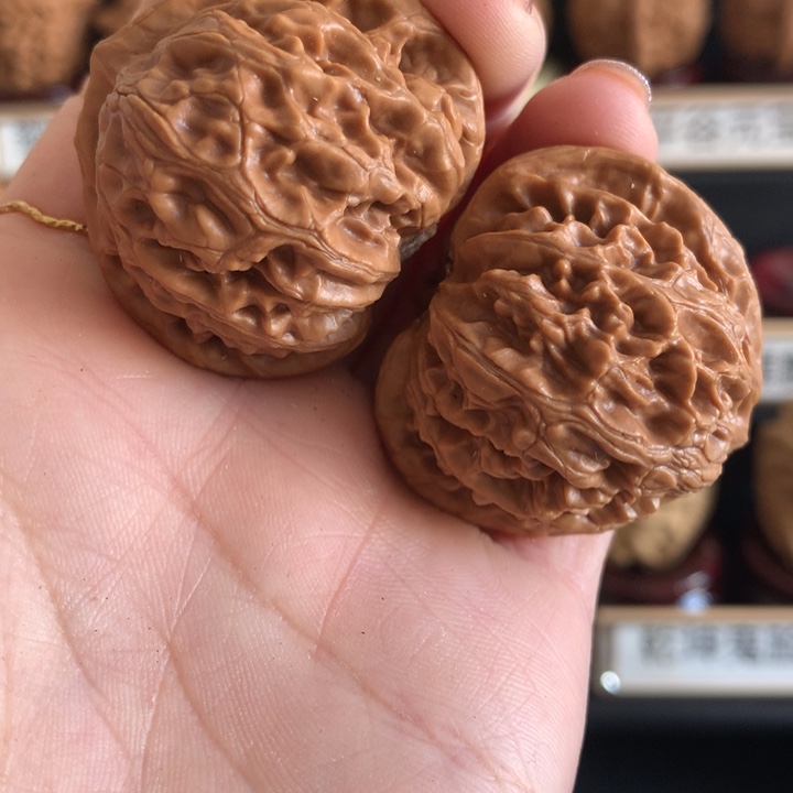 文玩核桃把件金*.宫灯38+