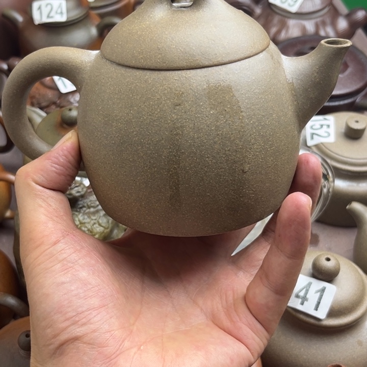 茶壶紫砂黄降坡煤气烧380cc左右瑕疵不挑