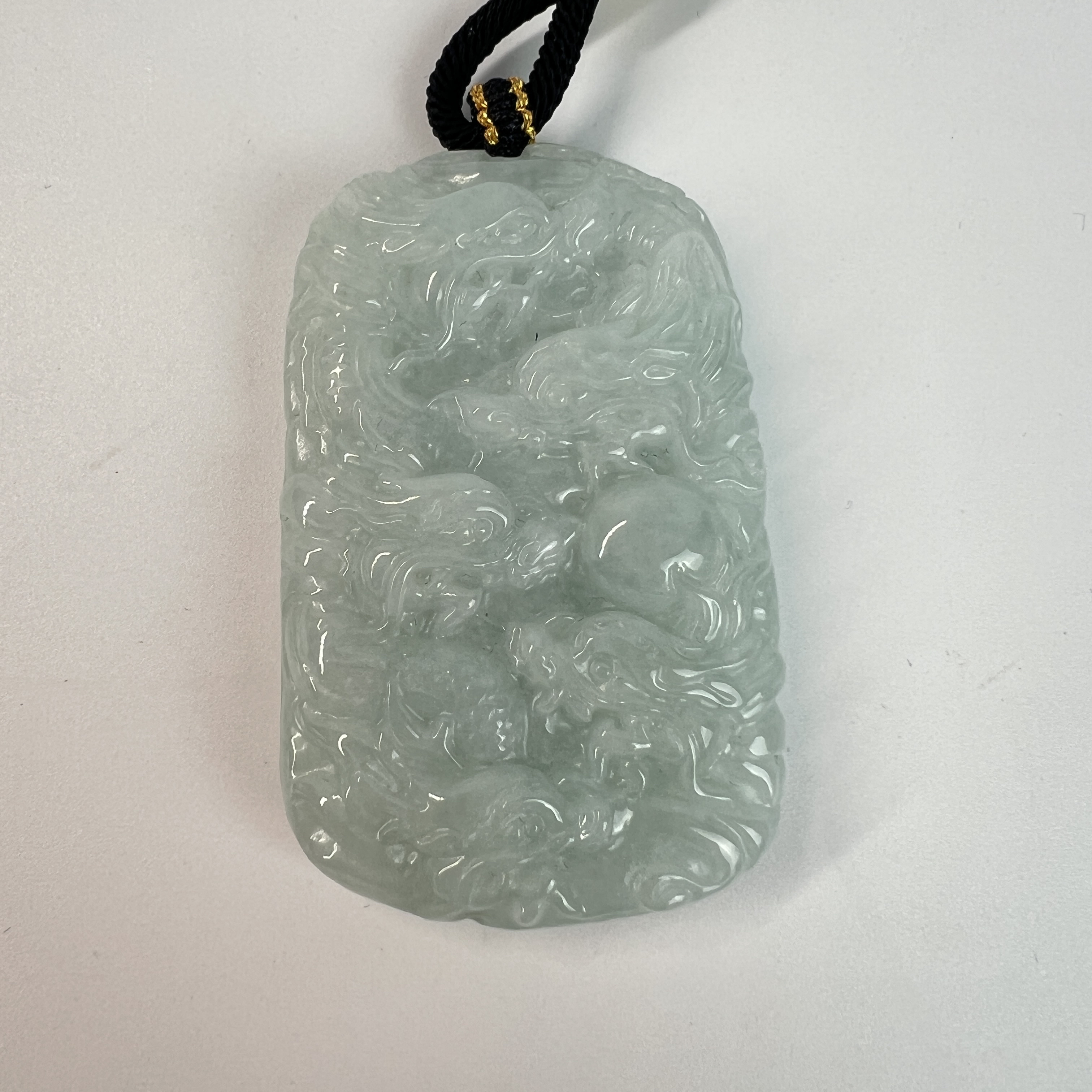 TM 110128 近现代 翡翠雕龙纹挂件