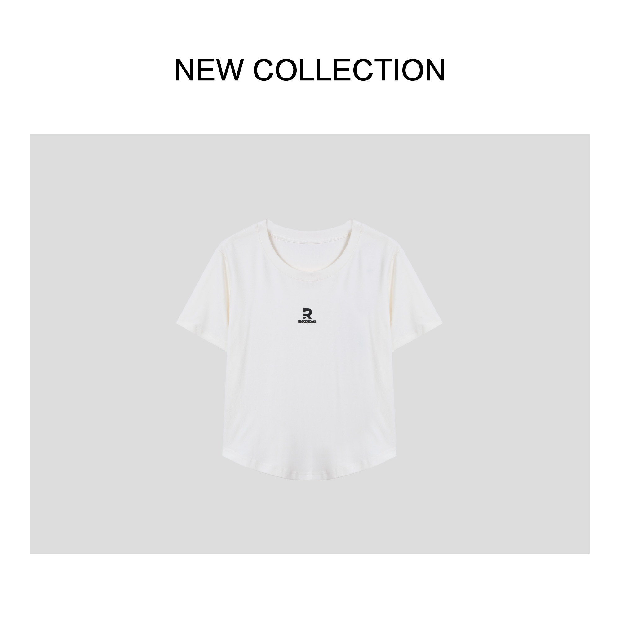 【小依专享】百搭基础款纯白T恤T5526011-6011上衣圆领白色