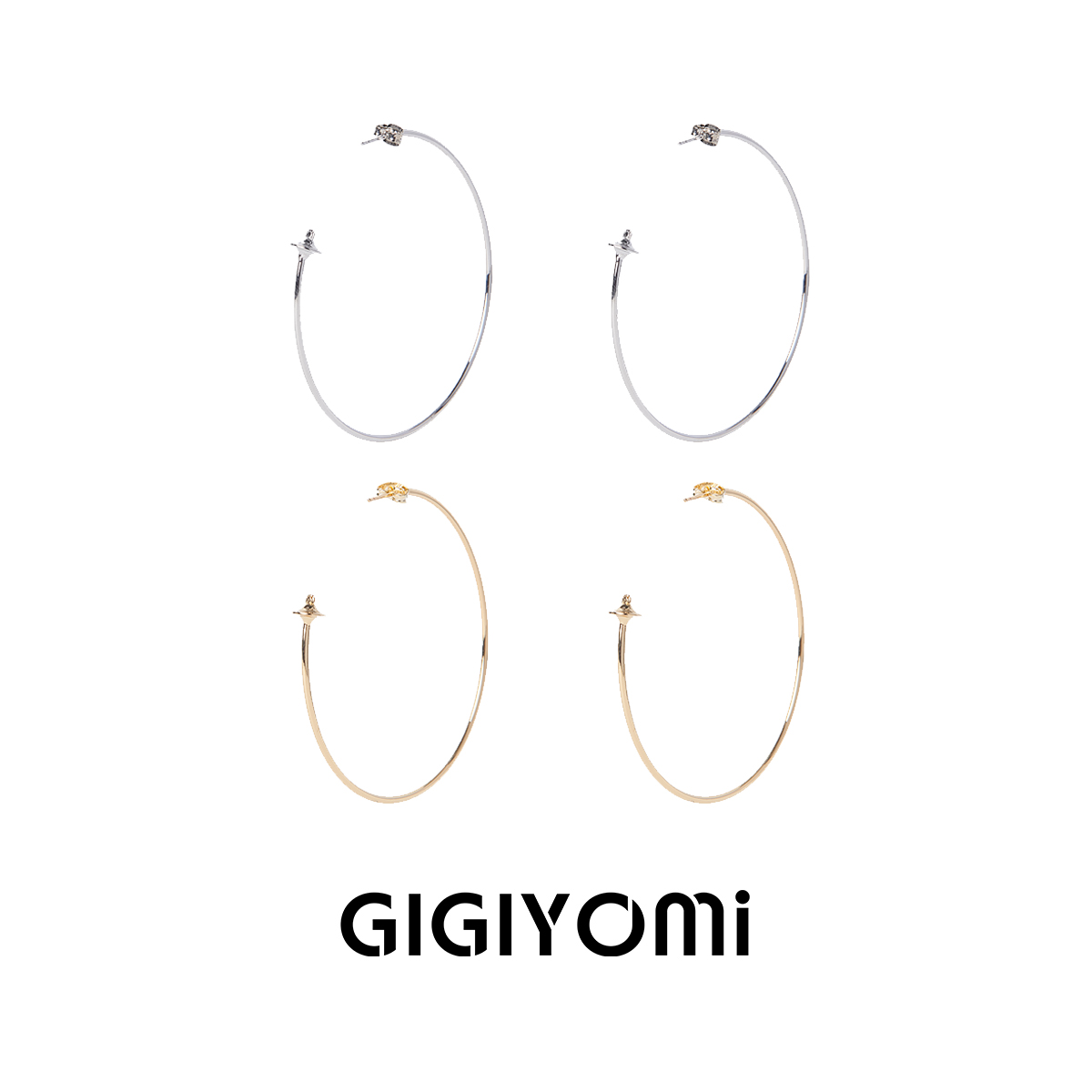 GIGIYOMi 铜合金耳饰 小众设计原创高级感飞碟气质大耳圈圈耳环女