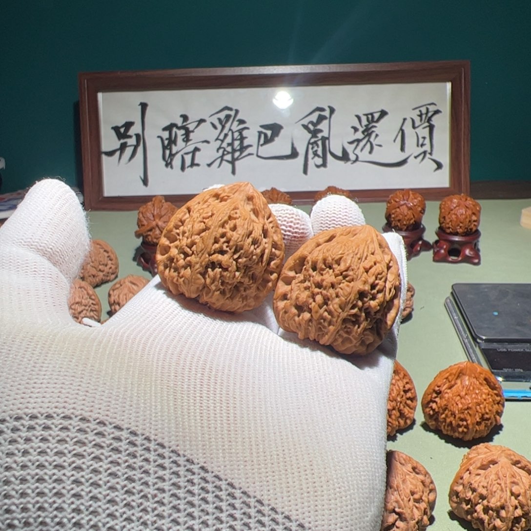 文玩核桃把件37南疆石三角疆高炮