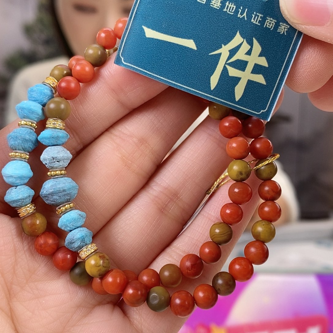 绿松石未镶嵌珠宝奇石多样性发货一条