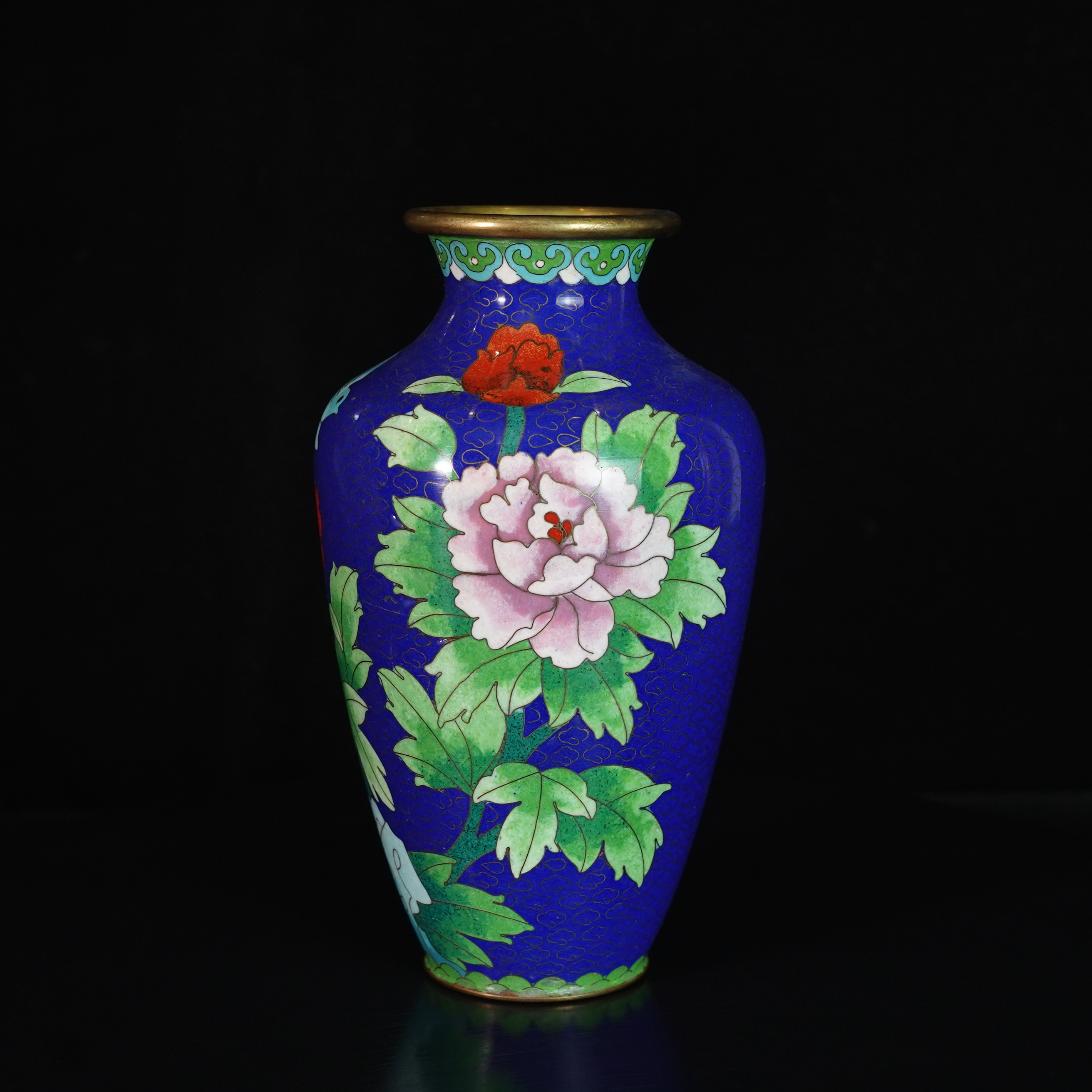 LABC250214006【十竹斋】晚清民国掐丝珐琅赏瓶