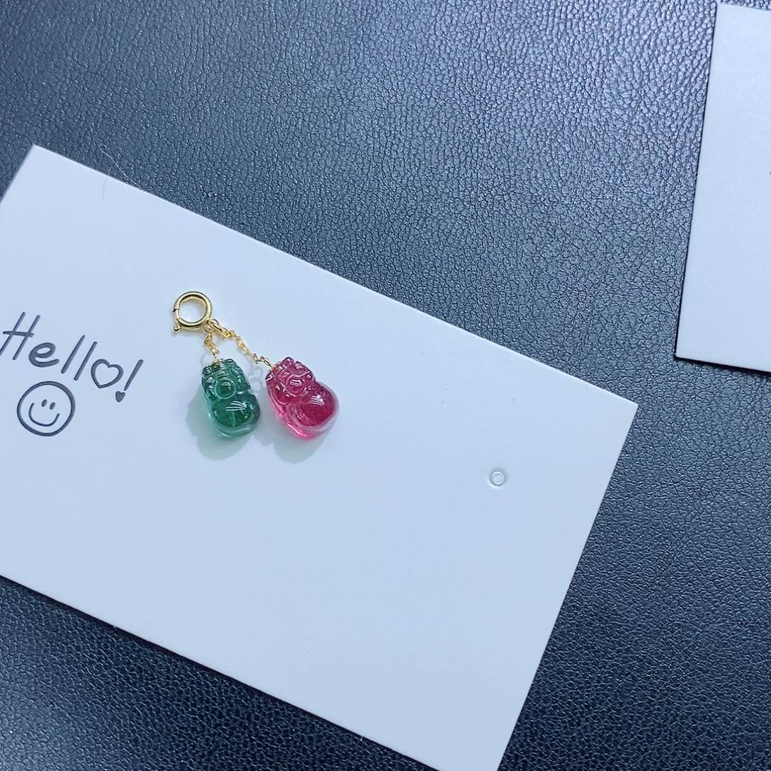 碧玺颈饰未镶嵌碧玺吊坠