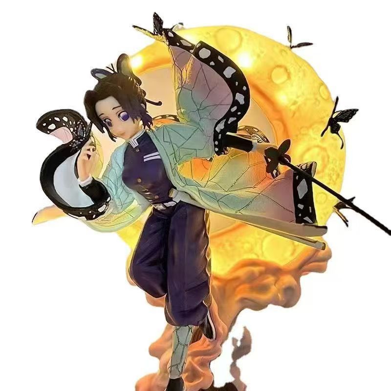 【MK优选】手办鬼灭之刃蝴蝶忍手发光屋顶现货优质动漫模型摆件