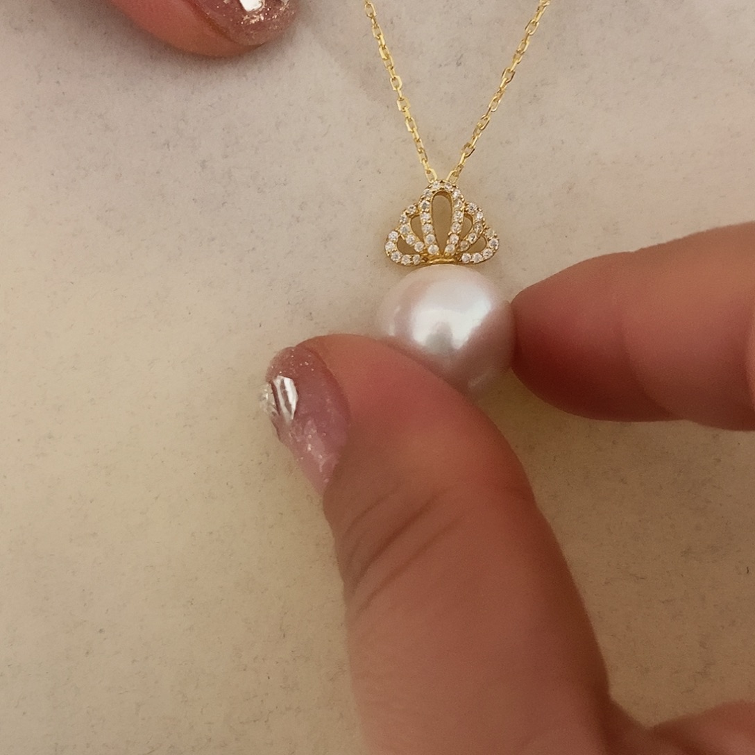 淡水珍珠耳饰银S925镶嵌