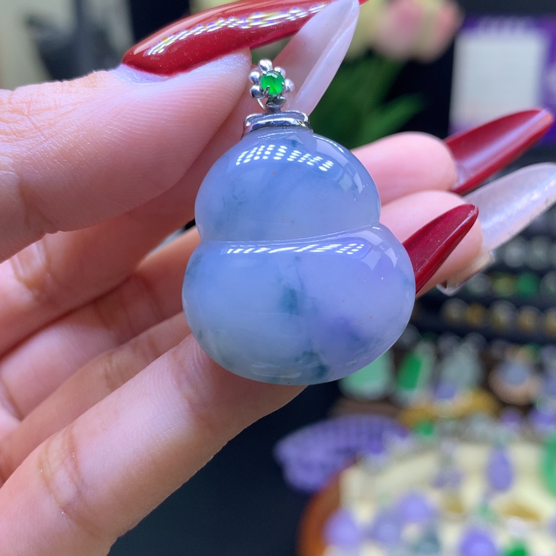 翡翠颈饰18K金镶嵌天然