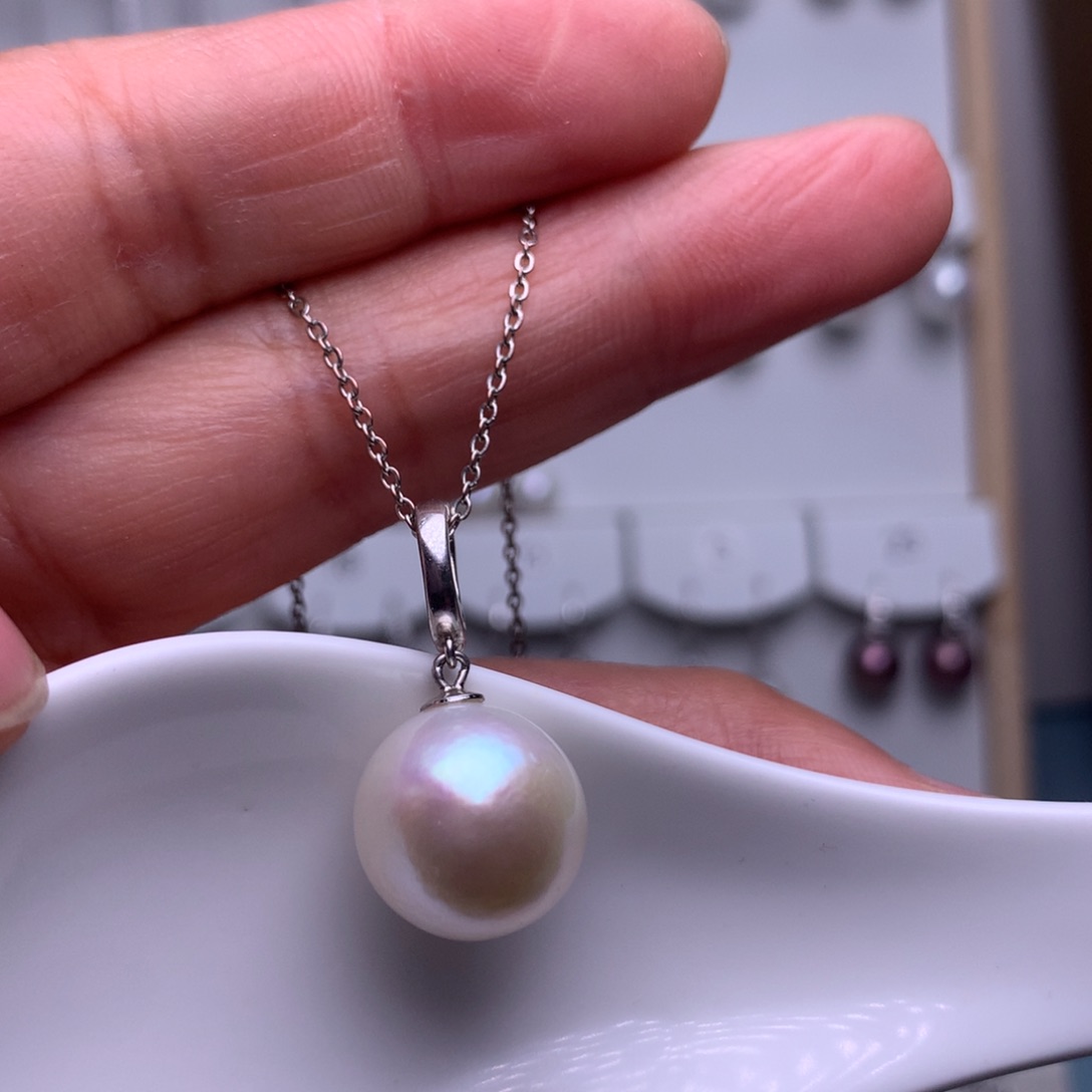 银S925镶嵌耳饰淡水珍珠凤**禧