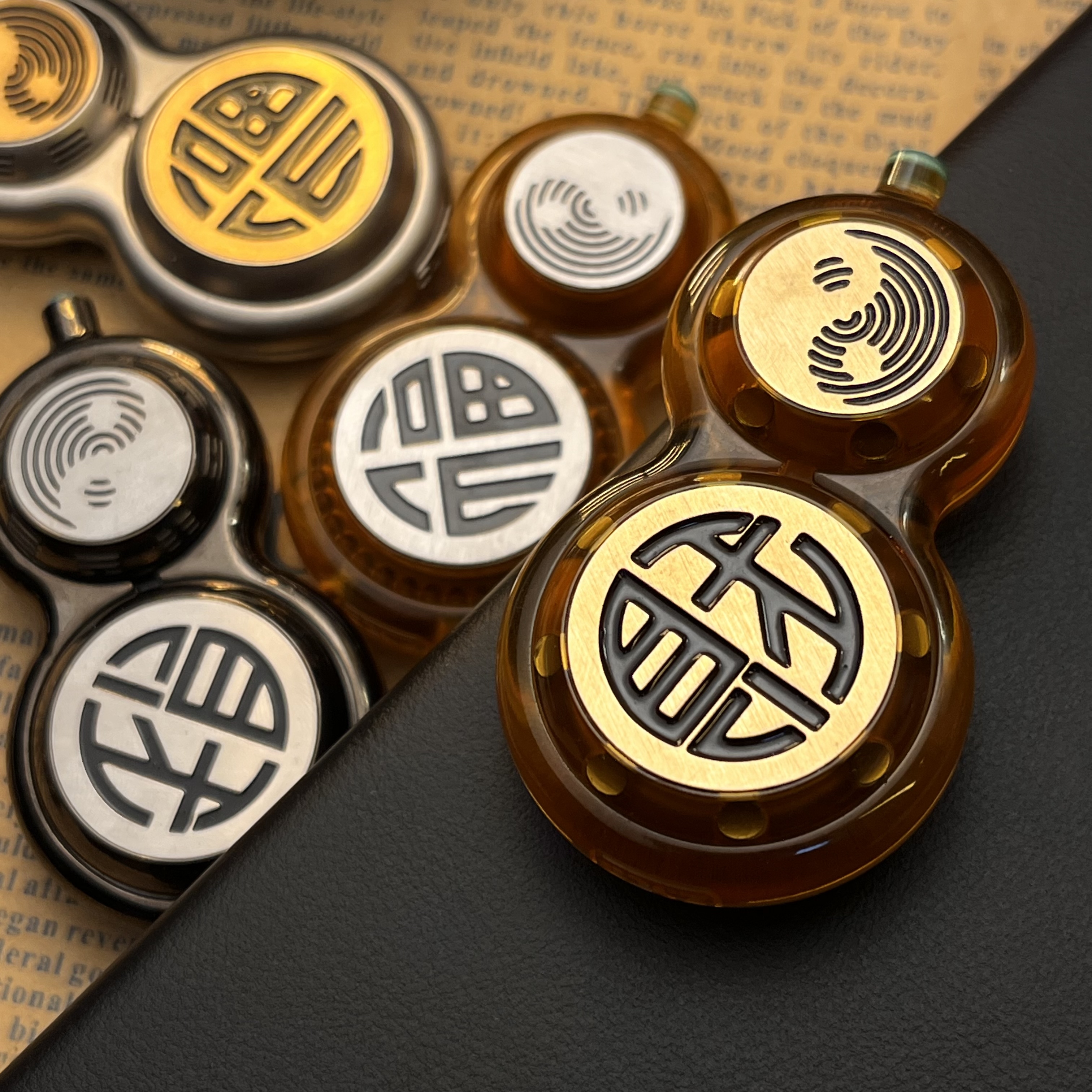 乾坤葫芦哈噜玩家edc推牌解减压黑科技玩具指尖陀螺手把件神器