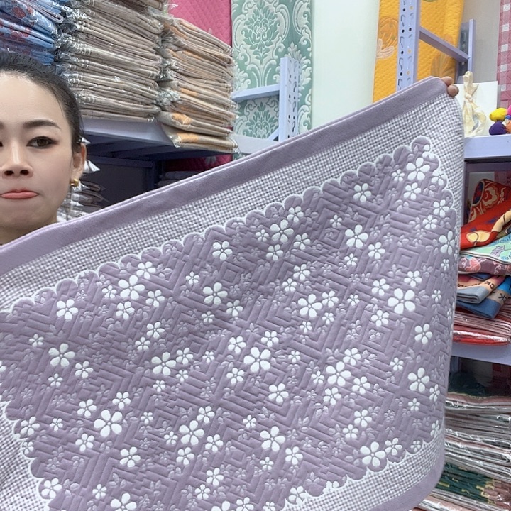 棉紫色雪花纯棉面料