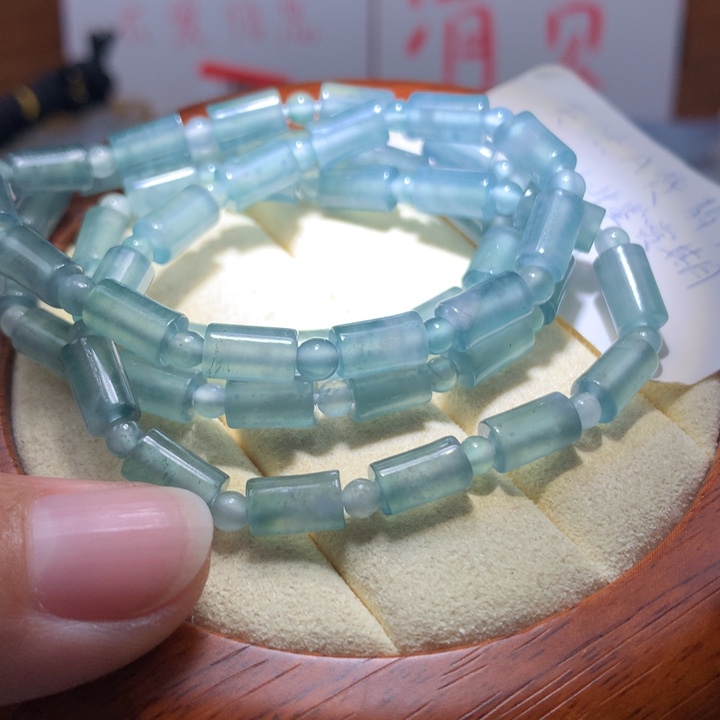 翡翠颈饰未镶嵌保真天然A货翡翠