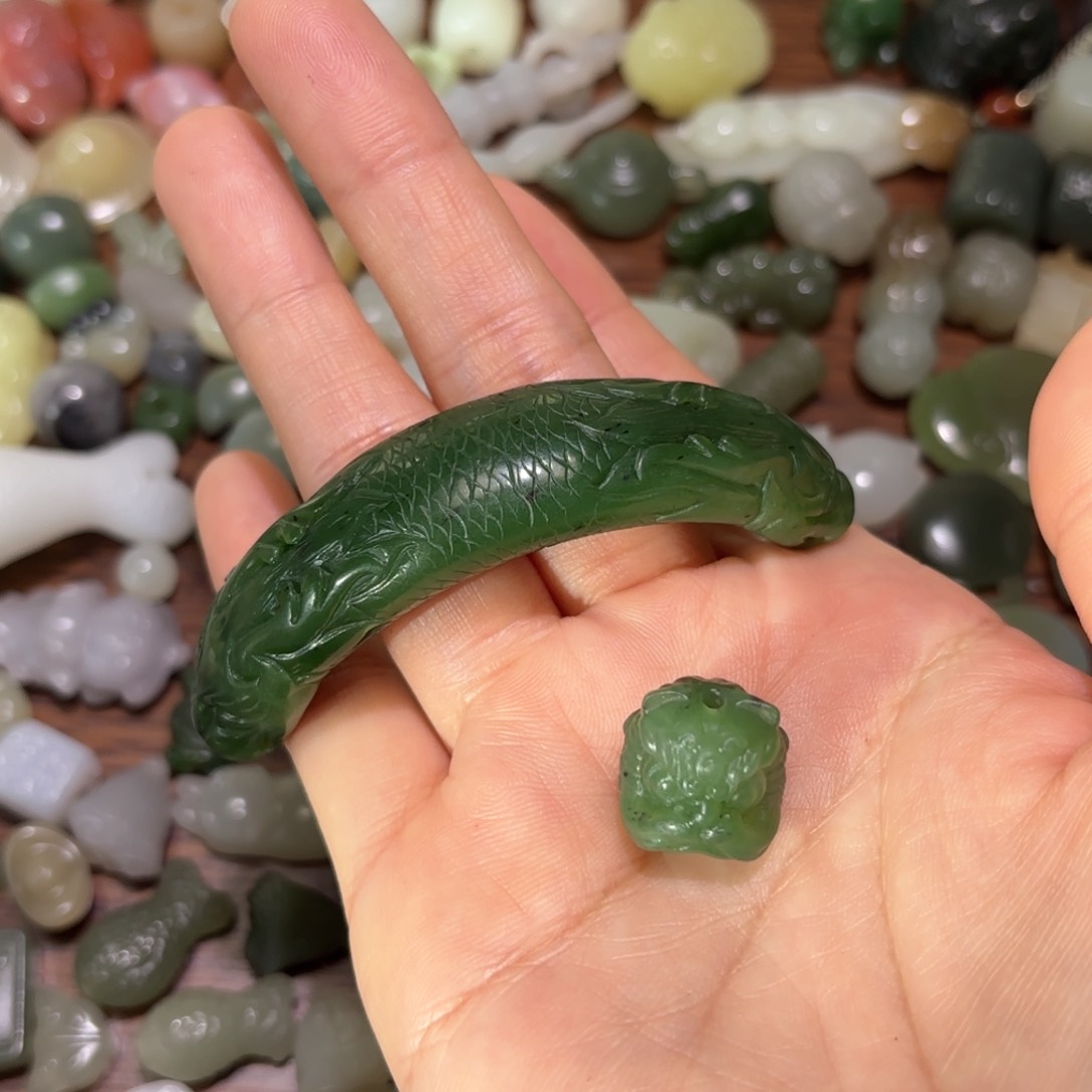 和田玉珠宝半成品未镶嵌木*