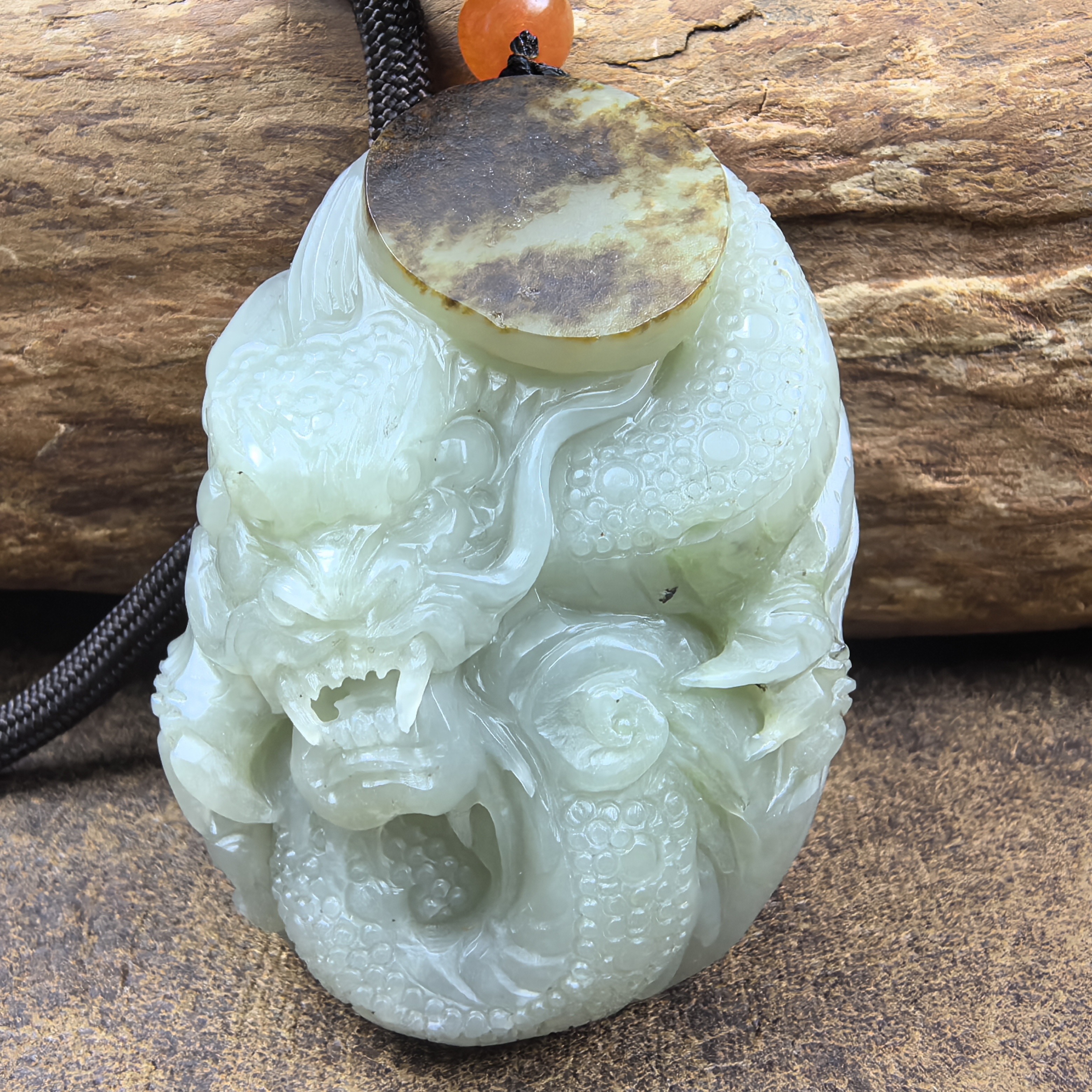 野庐精选和田玉籽料（dj9nx249i1y5mn0）雕刻仿古精雕巧雕俏色精美