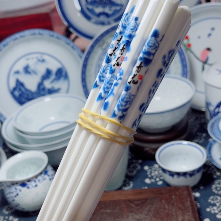 青花玲珑青花筷子
