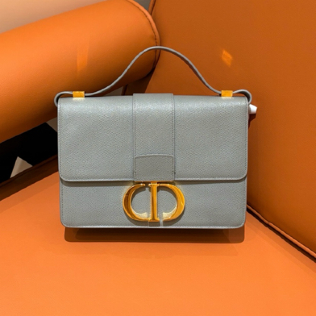 95新 DIOR/迪奥 蒙田30 全皮 豆绿色斜挎包/JW2486