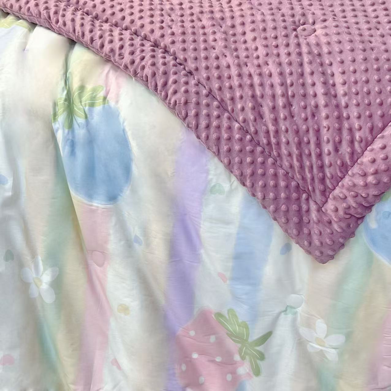 POCKET PIG/布袋猪卡通【爱的萌约】舒适柔软A类全棉印花豆豆被