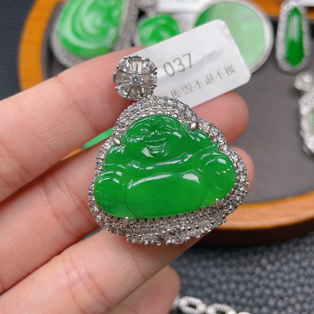 【闪购商品】翡翠吊坠(不含链)银S925镶嵌