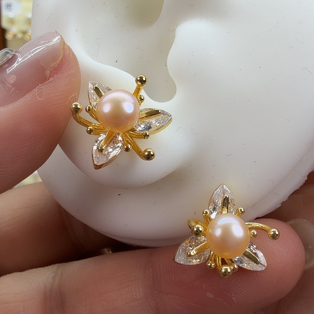 未镶嵌耳饰淡水珍珠