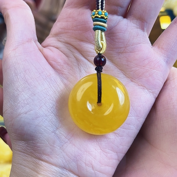 未镶嵌琥珀裸石平安扣