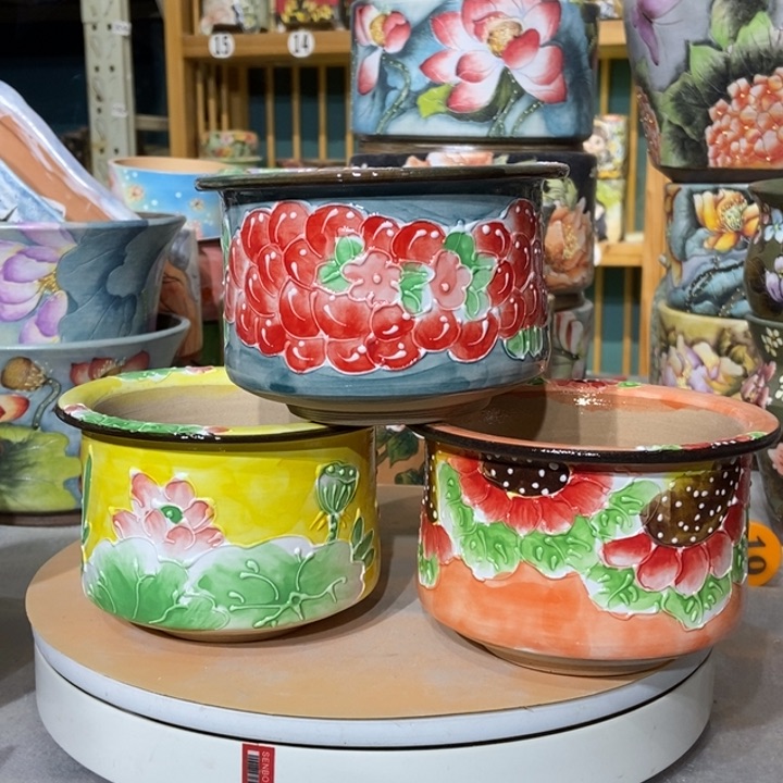 红陶景德镇艺术手绘作品