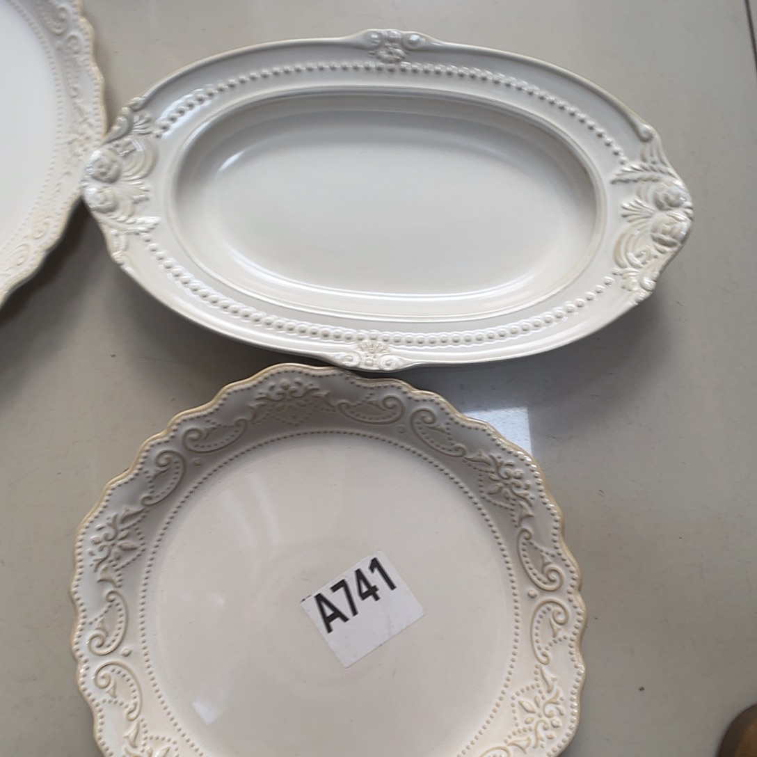 瓷片瑕疵特价陶瓷鱼盘大盘