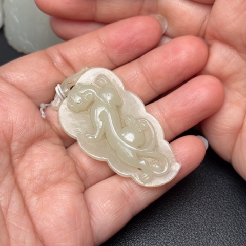 和田玉挂件未镶嵌喜***玉