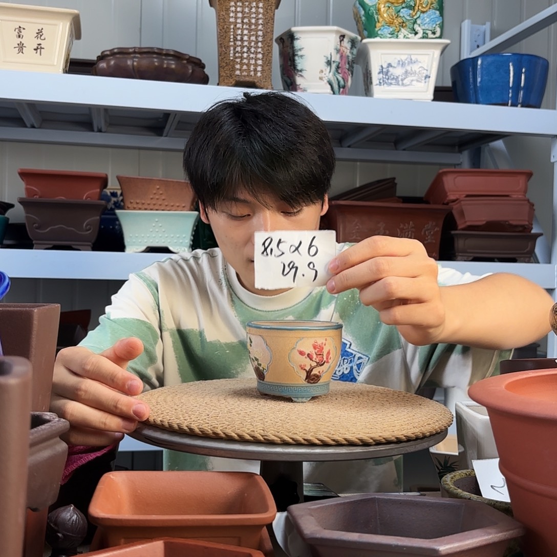 紫砂花盆宜兴紫荆