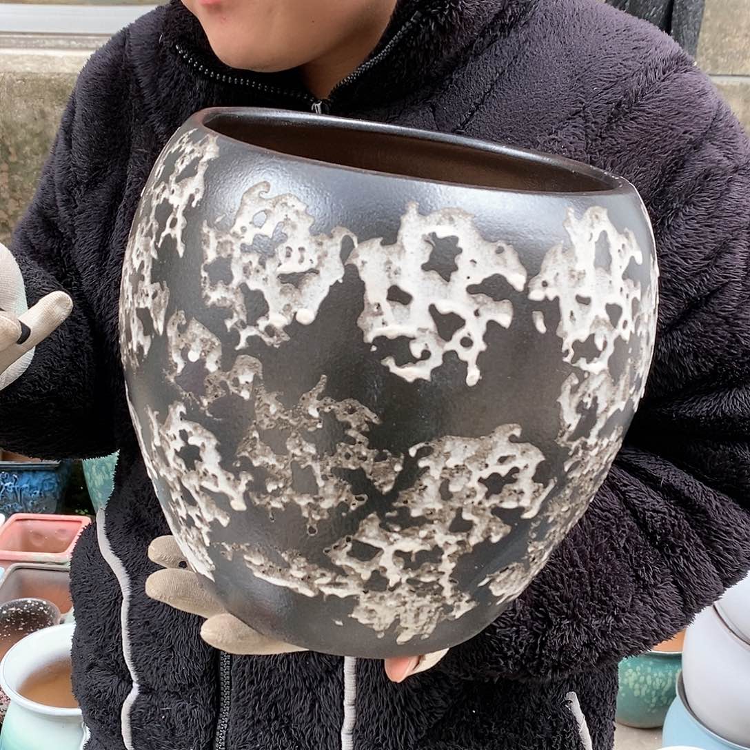 紫砂花盆正品口20高24