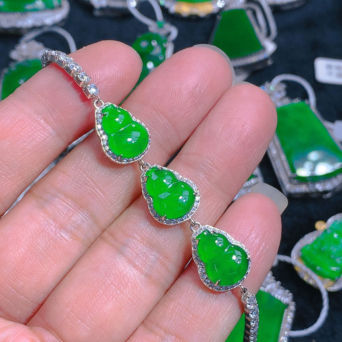 翡翠颈饰银S925镶嵌23956686988