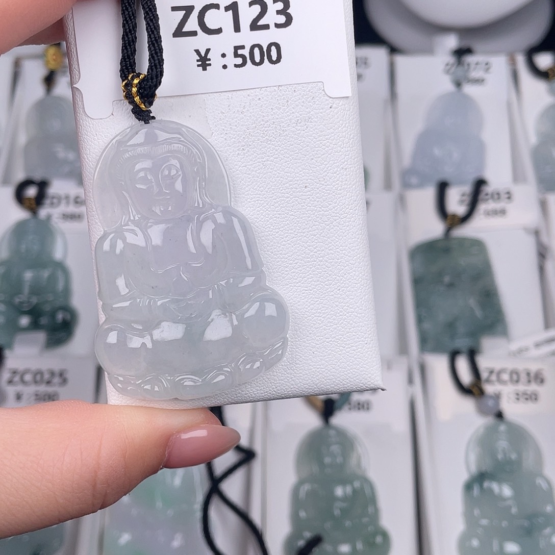 翡翠未镶嵌颈饰zc123