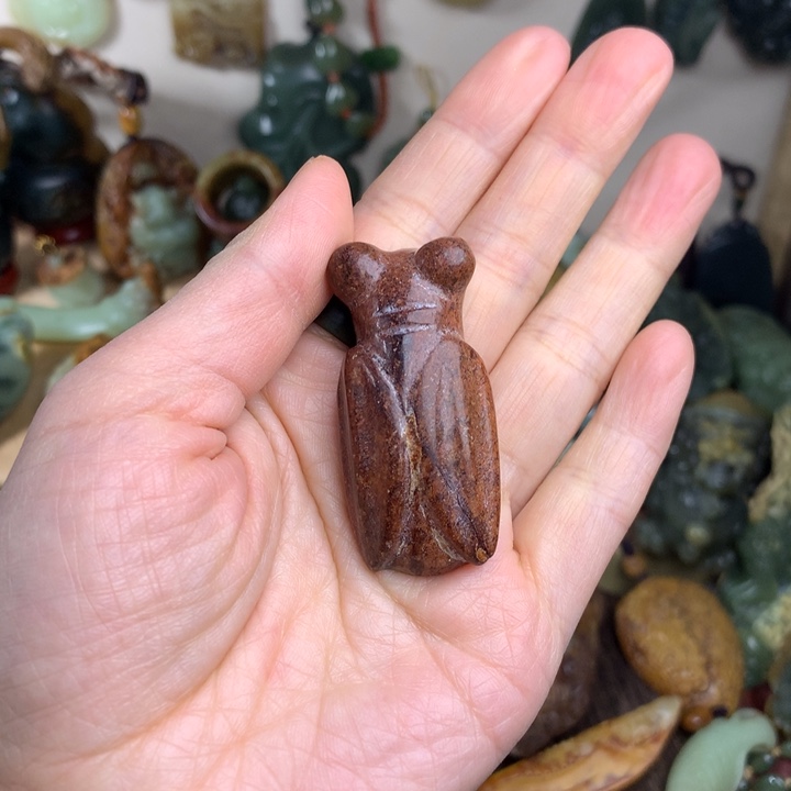 岫岩河磨玉（透闪石质玉）手把未镶嵌