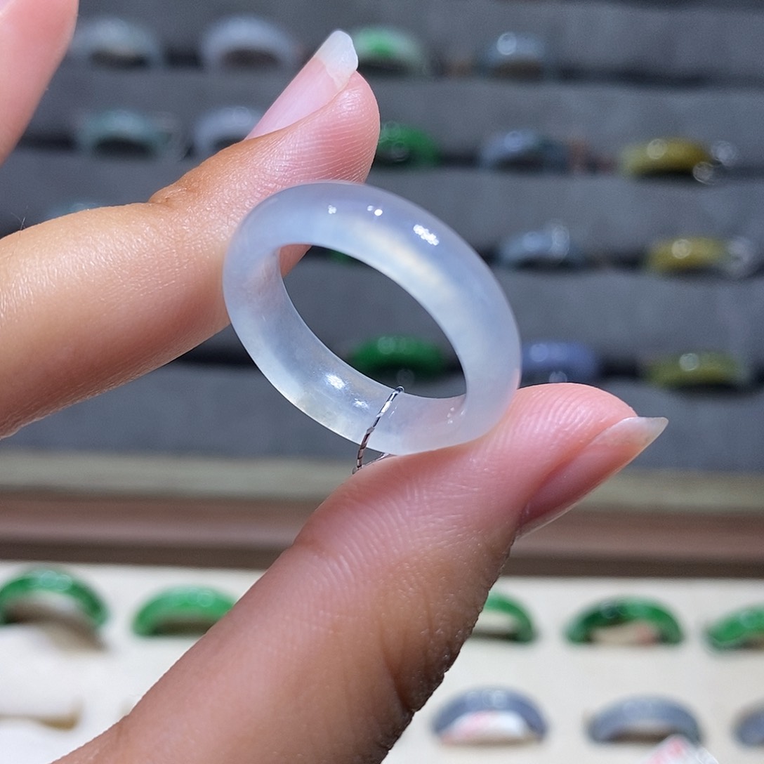 翡翠戒指未镶嵌圈口15.16