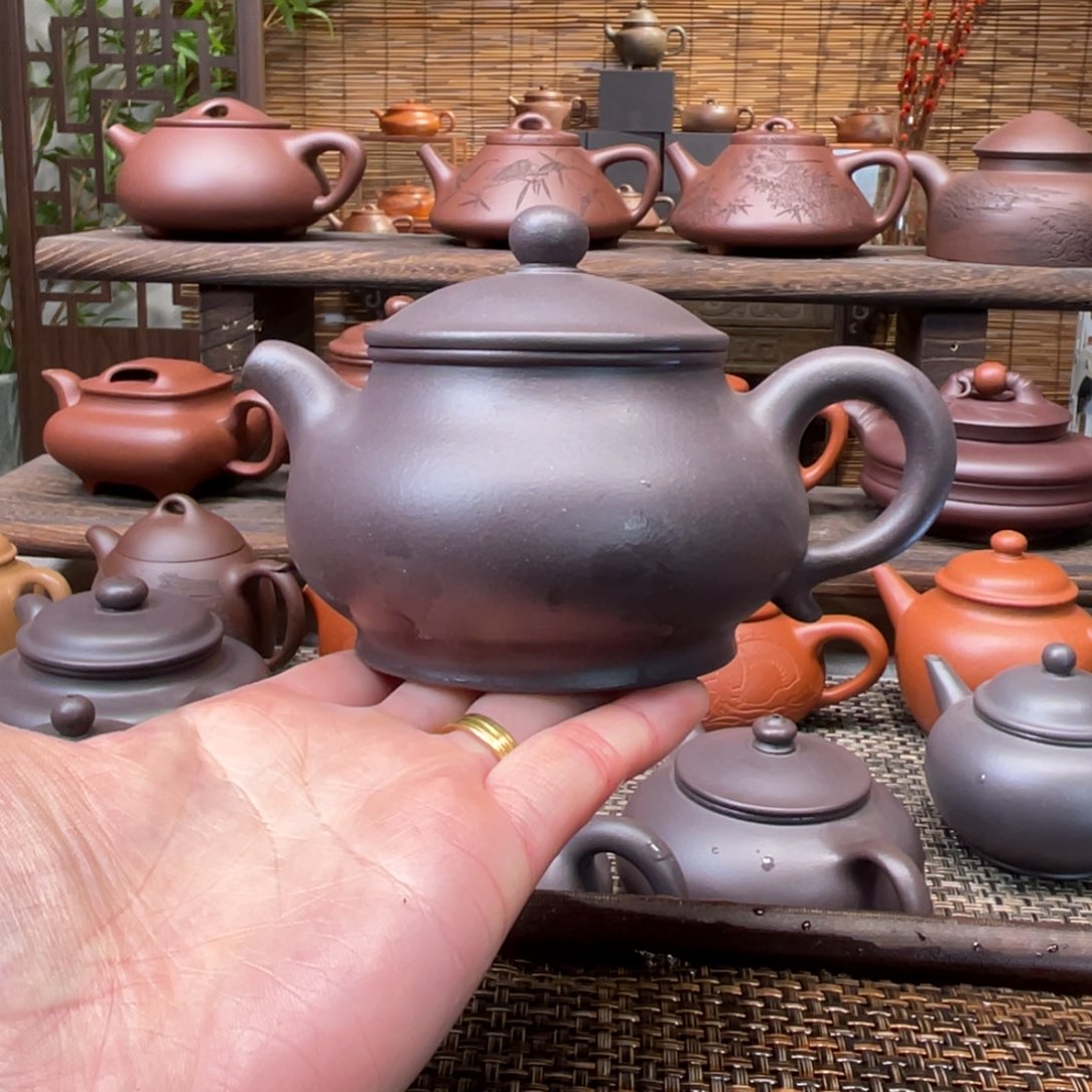 紫砂茶壶宜兴原矿紫砂手工制240