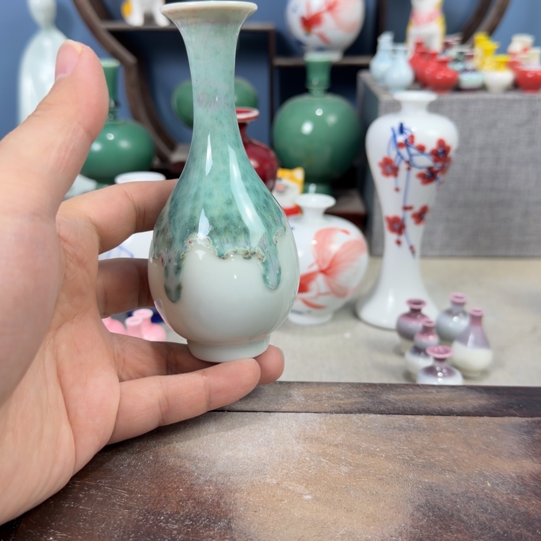 陶瓷手工小花器摆件