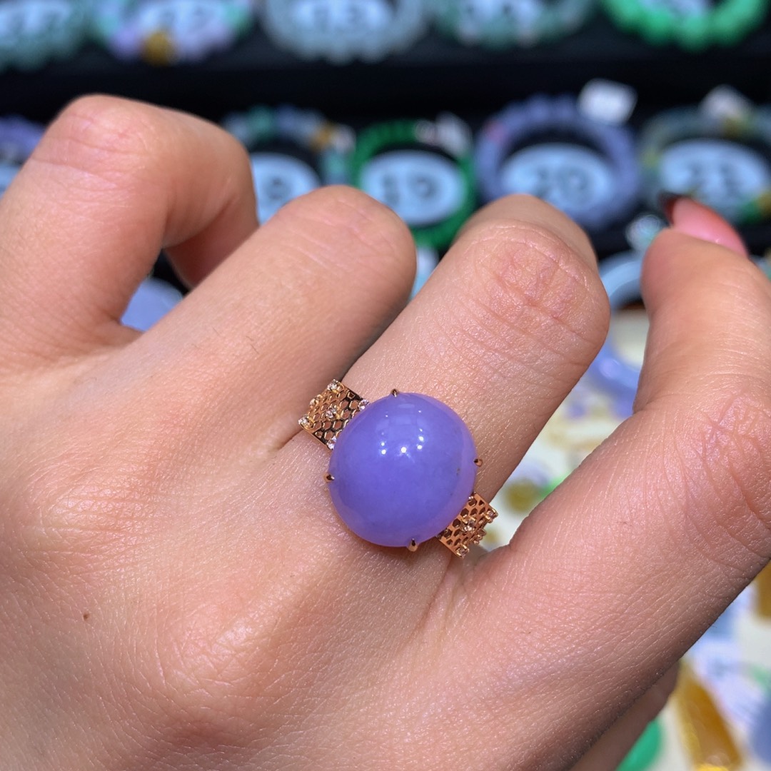 翡翠18K金镶嵌手链