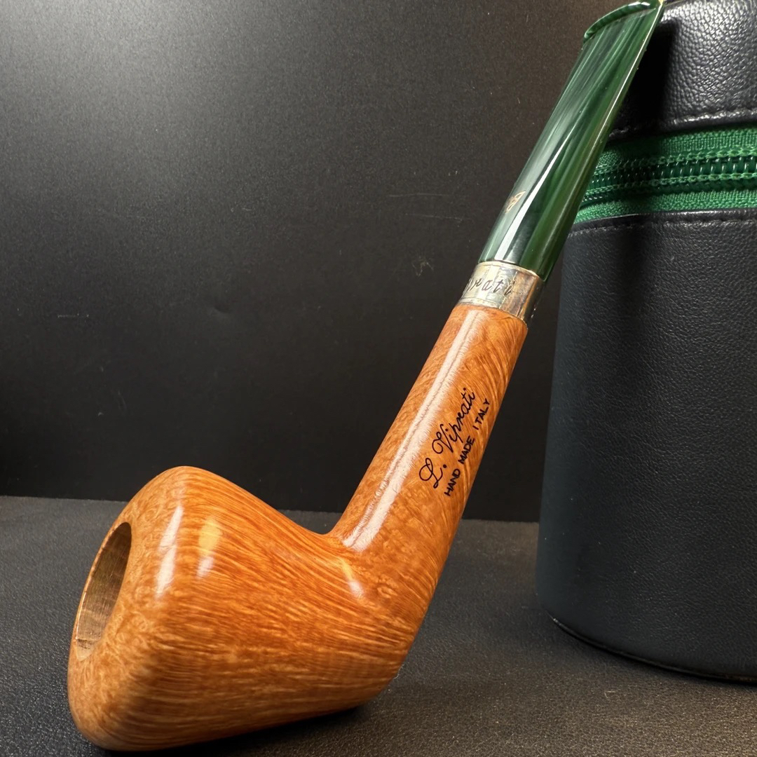 意大利维布拉蒂高端VIP2025手工石楠木烟斗（内径21.5斗深38长152）