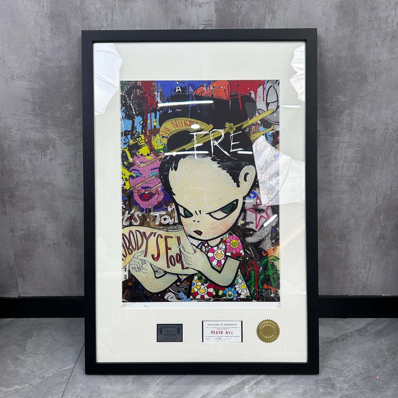 全新未使用 Deli/得力  Death Nyc 潮流版画 94/100 53/100 两幅
